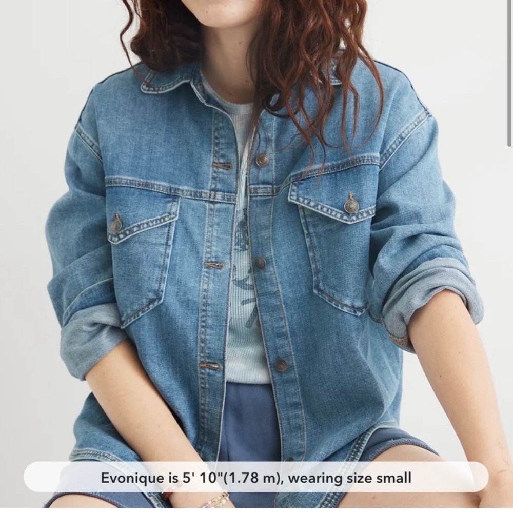 Aerie shacket denim shirt jacket size S
